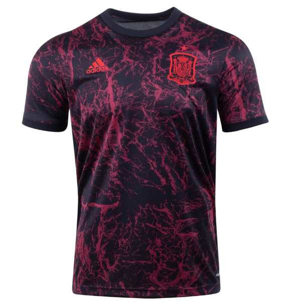 2021-2022 Spain Red Black Pre-Match Training Shirt